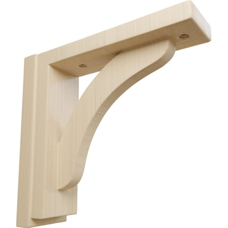 Ekena Millwork 2 1/2"W x 8 3/4"D x 8 1/4"H Reece Shelf Bracket, Rubberwood BKT02X08X08RERW